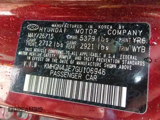 2016 Hyundai Genesis 3.8L z VIN KMHGN4JE7GU106946, wystawiony jako IAAI lot #40809364 z przebiegiem 91 788 mil mil oraz . Historia ofert i sprzedaży dostępna na DreamBid. Obrazek 9.