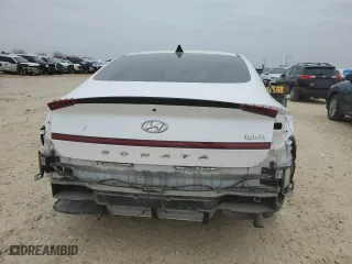 2021 Hyundai Sonata Hybrid SEL with VIN KMHL34JJ7MA027209, listed as a Copart auction lot 45923555 with 78,033 mi miles and Salvage Title. Bid and sale history available at carsss.com. Image 6.