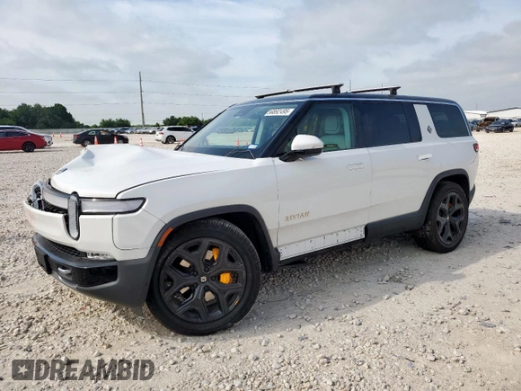 2023 Rivian R1S Adventure z VIN 7PDSGABA4PN026056, wystawiony jako Copart lot #56892495 z przebiegiem Nie podano mil oraz Szkoda całkowita • Salvage title. Historia ofert i sprzedaży dostępna na DreamBid. Obrazek 1.