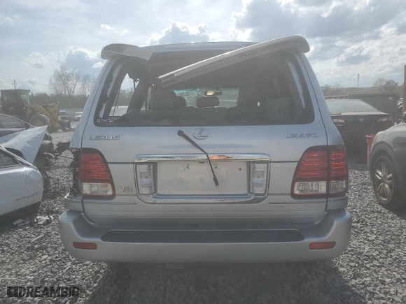 2006 Lexus LX 470 with VIN JTJHT00W764003765, listed as a Copart auction lot 51505365 with 219,392 mi miles and Salvage Title. Bid and sale history available at carsss.com. Image 6.
