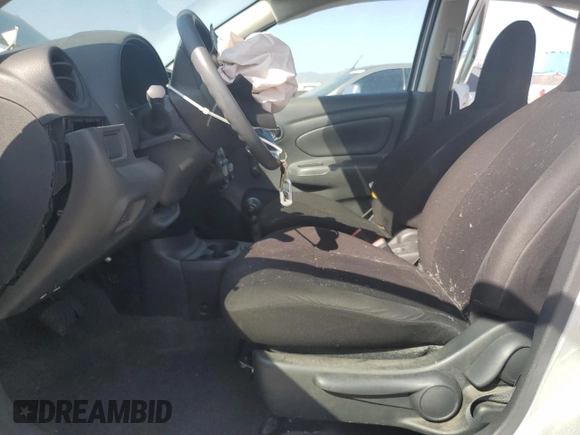 2012 Nissan Versa S with VIN 3N1CN7AP1CL939333, listed as a Copart auction lot 62337705 with 38,037 mi miles and Salvage title. Bid and sale history available at DreamBid. Image 7.