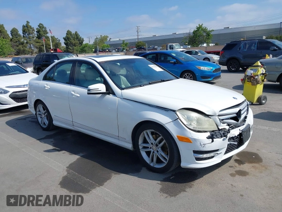 2013 Mercedes-Benz C 250 Sport with VIN WDDGF4HB7DR291503, listed as a IAAI auction lot 42132021 with 118,289 mi miles and . Bid and sale history available at carsss.com. Image 1.