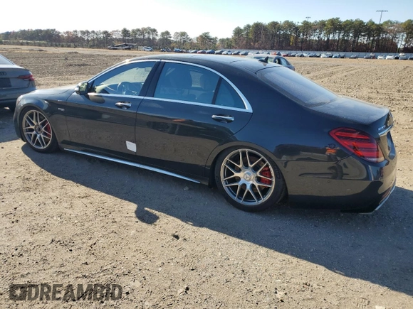 2019 Mercedes-Benz S-Class AMG S 63 with VIN WDDUG8JBXKA483818, listed as a Copart auction lot 70578034 with 55,084 mi miles and Salvage Title. Bid and sale history available at carsss.com. Image 2.