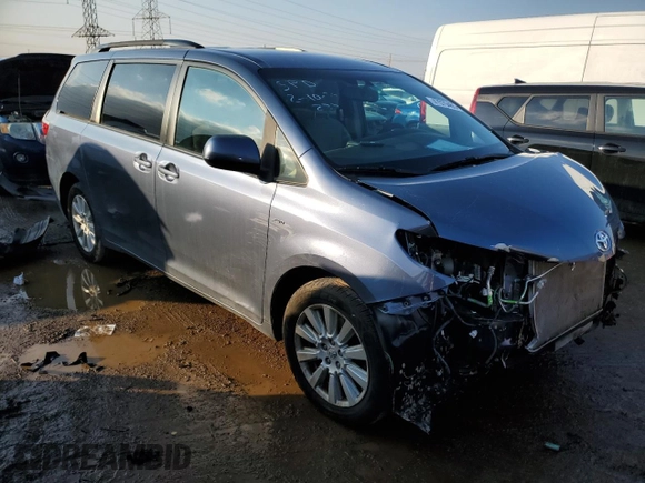 2017 Toyota Sienna LE with VIN 5TDJZ3DC8HS148910, listed as a Copart auction lot 47070465 with 87,024 mi miles and Salvage Title. Bid and sale history available at carsss.com. Image 4.