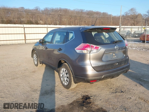 2016 Nissan Rogue S with VIN KNMAT2MV4GP647788, listed as a IAAI auction lot 41282602 with 96,556 mi miles. Bid and sale history available at carsss.com. Image 3.