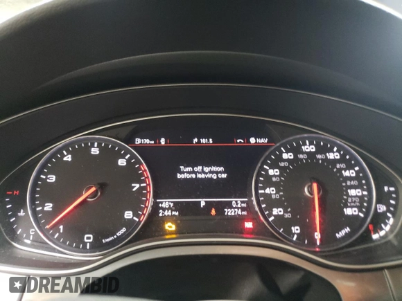 2013 Audi A6 3.0T Prestige with VIN WAUHGAFCXDN137362, listed as a Copart auction lot 46140415 with 72,274 mi miles and Salvage Title. Bid and sale history available at carsss.com. Image 9.