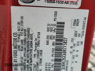 2011 Lincoln MKZ с VIN 3LNHL2GC6BR775827, выставлен на аукционе Copart как лот 55346005 с пробегом 145 373 миль миль и Списание • Salvage title. История ставок и продаж доступна на DreamBid. Изображение 12.