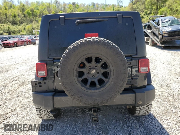 2017 Jeep Wrangler Unlimited Sahara with VIN 1C4BJWEG7HL513156, listed as a Copart auction lot 54122795 with Not provided miles and Salvage title. Bid and sale history available at DreamBid. Image 6.