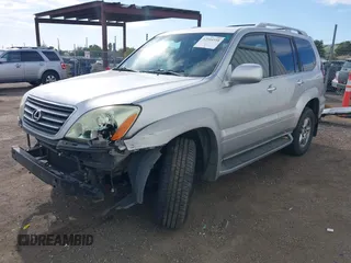 2008 Lexus GX 470 with VIN JTJBT20X380153246, listed as a IAAI auction lot 42004558 with 290,219 mi miles. Bid and sale history available at carsss.com. Image 2.
