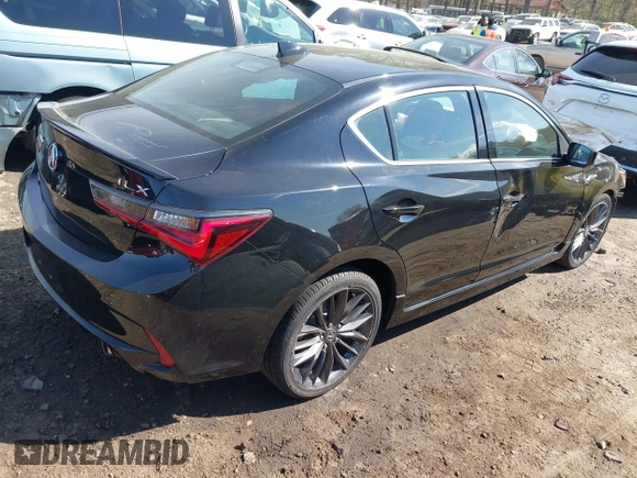 2022 Acura ILX w/Premium/A-Spec Package with VIN 19UDE2F80NA006234, listed as a IAAI auction lot 41905750 with 16,838 mi miles. Bid and sale history available at carsss.com. Image 4.