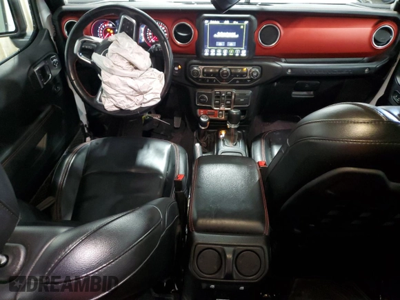 2021 Jeep Wrangler Unlimited Rubicon with VIN 1C4HJXFN2MW562724, listed as a Copart auction lot 50445285 with 73,644 mi miles and Salvage title. Bid and sale history available at DreamBid. Image 8.