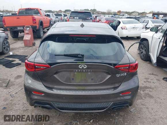 2017 Infiniti QX30 Sport with VIN SJKCH5CP8HA024092, listed as a IAAI auction lot 41113097 with 82,360 mi miles and . Bid and sale history available at DreamBid. Image 16.
