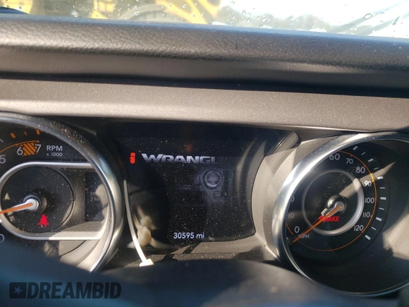 2023 Jeep Wrangler Willys with VIN 1C4HJXDG5PW543450, listed as a Copart auction lot 78455624 with 30,595 mi miles and Salvage Title. Bid and sale history available at DreamBid. Image 9.