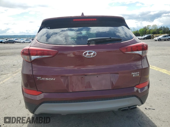2018 Hyundai Tucson Sport with VIN KM8J3CAL4JU790317, listed as a Copart auction lot 58184115 with 81,208 mi miles and Salvage title. Bid and sale history available at DreamBid. Image 6.