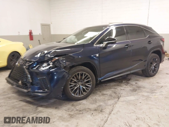 2021 Lexus RX 350 F Sport with VIN 2T2SZMDA6MC293404, listed as a IAAI auction lot 41825619 with 61,599 mi miles and . Bid and sale history available at DreamBid. Image 2.