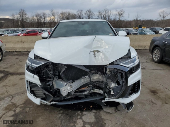 2021 Audi Q8 Premium with VIN WA1AVAF12MD007956, listed as a Copart auction lot 88028425 with 0 mi miles and Salvage Title. Bid and sale history available at carsss.com. Image 5.