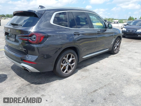 2024 BMW X3 sDrive30i with VIN 5UX43DP09R9T81912, listed as a IAAI auction lot 42190431 with 35,836 mi miles and . Bid and sale history available at DreamBid. Image 4.
