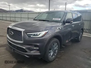 2024 Infiniti QX80 LUXE with VIN JN8AZ2AE5R9329564, listed as a Copart auction lot 44353055 with 15,999 mi miles and Clean Title. Bid and sale history available at carsss.com. Image 1.