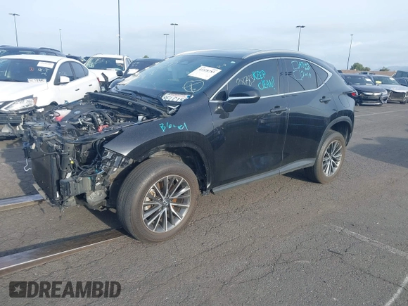 2023 Lexus NX with VIN 2T2GGCEZ7PC018994, listed as a IAAI auction lot 41528783 with 42,420 mi miles. Bid and sale history available at carsss.com. Image 2.