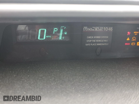 2012 Toyota Prius One z VIN JTDKDTB32C1014566, wystawiony jako Copart lot #55627125 z przebiegiem 173 143 mil mil oraz Szkoda całkowita • Salvage title. Historia ofert i sprzedaży dostępna na DreamBid. Obrazek 9.