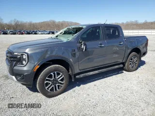 2024 Ford Ranger LARIAT with VIN 1FTER4KP8RLE39889, listed as a Copart auction lot 47591765 with 7,641 mi miles and Salvage Title. Bid and sale history available at carsss.com. Image 1.