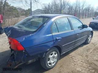 2003 Honda Civic LX with VIN 2HGES165X3H607260, listed as a IAAI auction lot 41782793 with 158,921 mi miles. Bid and sale history available at carsss.com. Image 4.