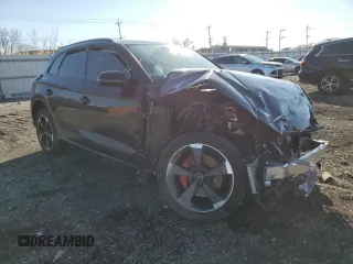 2020 Audi SQ5 Premium Plus with VIN WA1B4AFY5L2080284, listed as a Copart auction lot 49429065 with 90,209 mi miles and Salvage title. Bid and sale history available at DreamBid. Image 4.