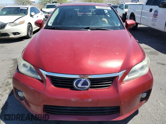 2012 Lexus CT 200h with VIN JTHKD5BH3C2084254, listed as a Copart auction lot 57202665 with 183,581 mi miles and Non repairable. Bid and sale history available at DreamBid. Image 5.