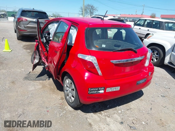 2012 Toyota Yaris L with VIN JTDKTUD32CD536389, listed as a IAAI auction lot 42020928 with 138,379 mi miles. Bid and sale history available at carsss.com. Image 3.