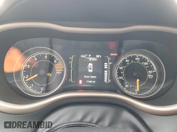 2017 Jeep Cherokee Latitude with VIN 1C4PJMCB4HW555848, listed as a Copart auction lot 53298155 with 71,394 mi miles and Salvage Title. Bid and sale history available at carsss.com. Image 9.