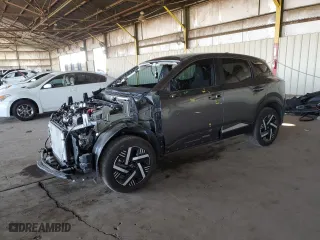 2025 Nissan Kicks SV with VIN 3N8AP6CA9SL314585, listed as a Copart auction lot 43473455 with 3,480 mi miles and Salvage Title. Bid and sale history available at carsss.com. Image 1.