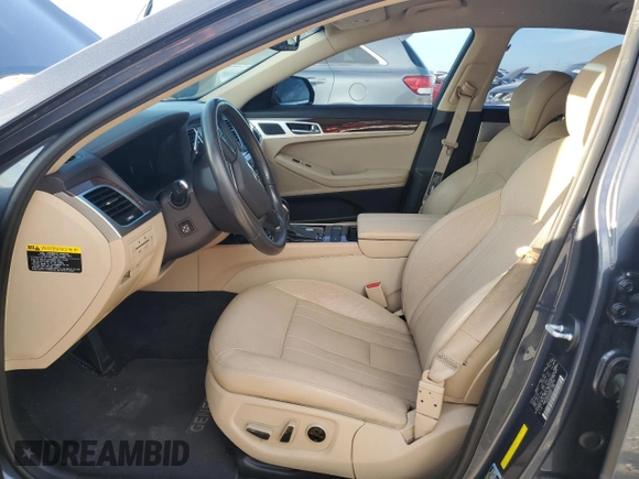 2017 Genesis G80 3.8L with VIN KMHGN4JE5HU199709, listed as a Copart auction lot 73598944 with 0 mi miles and Salvage Title. Bid and sale history available at carsss.com. Image 7.