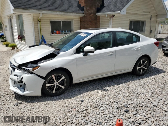 2022 Subaru Impreza Premium with VIN 4S3GKAD61N3602876, listed as a Copart auction lot 64166075 with 26,511 mi miles and Salvage title. Bid and sale history available at DreamBid. Image 1.