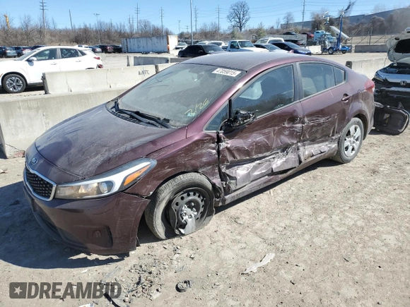 2017 Kia Forte LX with VIN 3KPFK4A70HE160177, listed as a Copart auction lot 48295945 with 133,496 mi miles and Salvage Title. Bid and sale history available at carsss.com. Image 1.