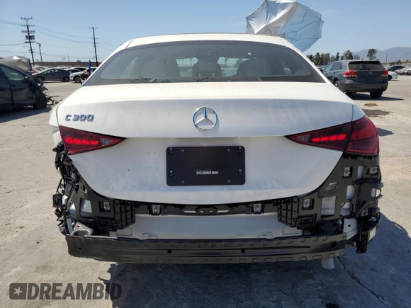 2024 Mercedes-Benz C 300 with VIN W1KAF4GB4RR236568, listed as a Copart auction lot 57689045 with 4,008 mi miles and Salvage title. Bid and sale history available at DreamBid. Image 6.