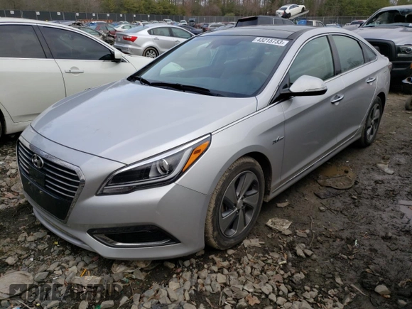 2016 Hyundai Sonata Hybrid Limited with VIN KMHE34L12GA018248, listed as a Copart auction lot 43215733 with 71,345 mi miles. Bid and sale history available at carsss.com. Image 1.