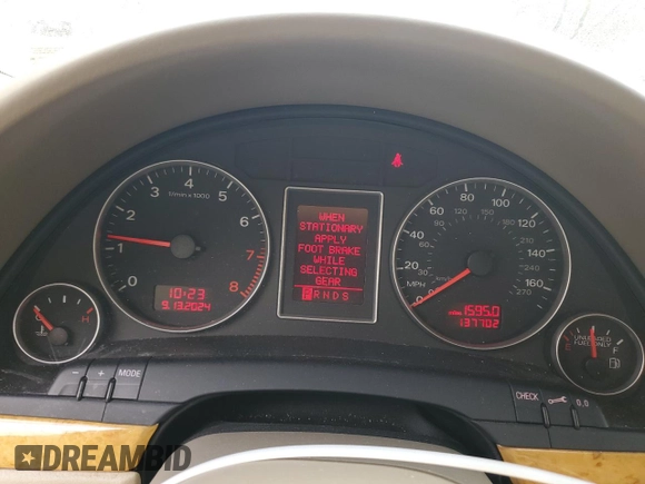 2006 Audi A4 2.0T with VIN WAUKF78E16A163725, listed as a Copart auction lot 71158194 with 137,702 mi miles and Salvage Title. Bid and sale history available at carsss.com. Image 9.