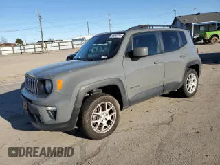 2020 Jeep Renegade Latitude with VIN ZACNJBBB3LPL26951, listed as a Copart auction lot 88092055 with 52,096 mi miles and Salvage Title. Bid and sale history available at carsss.com. Image 1.
