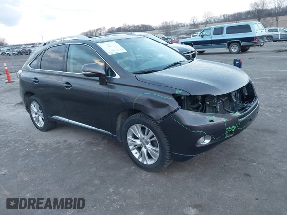 2010 Lexus RX 450h with VIN JTJBC1BA5A2027693, listed as a IAAI auction lot 41898389 with 192,344 mi miles and . Bid and sale history available at DreamBid. Image 1.