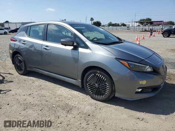 2023 Nissan LEAF SV Plus with VIN 1N4CZ1CV5PC553130, listed as a Copart auction lot 56167875 with 21,344 mi miles and Salvage title. Bid and sale history available at DreamBid. Image 4.