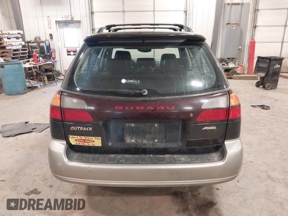 2002 Subaru Legacy Outback VDC with VIN 4S3BH896X27657535, listed as a IAAI auction lot 41733830 with 175,799 mi miles and . Bid and sale history available at DreamBid. Image 17.