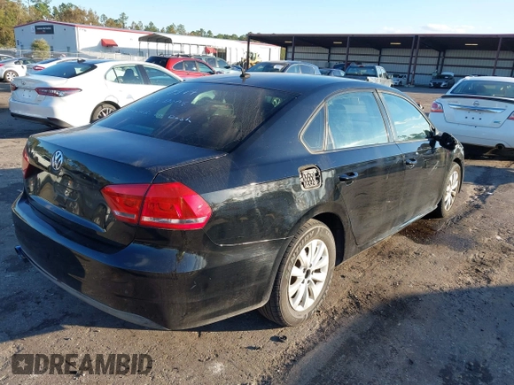 2013 Volkswagen Passat S with VIN 1VWAP7A3XDC005323, listed as a IAAI auction lot 40948885 with 133,447 mi miles and . Bid and sale history available at DreamBid. Image 4.