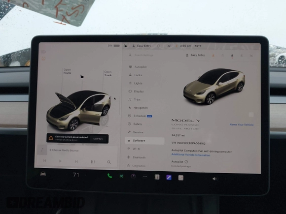 2023 Tesla Model Y Long Range with VIN 7SAYGDEE6PA064162, listed as a IAAI auction lot 41533464 with 24,337 mi miles. Bid and sale history available at carsss.com. Image 7.