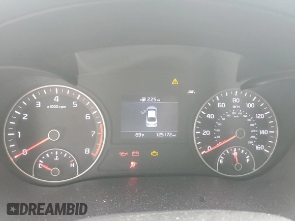 2019 Kia Optima LX with VIN 5XXGT4L35KG325506, listed as a Copart auction lot 51265345 with 125,172 mi miles and Clean Title. Bid and sale history available at DreamBid. Image 9.
