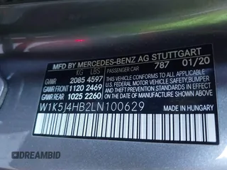 2020 Mercedes-Benz CLA 250 with VIN W1K5J4HB2LN100629, listed as a IAAI auction lot 41806113 with 69,442 mi miles and . Bid and sale history available at DreamBid. Image 9.