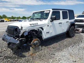 2021 Jeep Wrangler Unlimited Willys with VIN 1C4HJXDG3MW752441, listed as a Copart auction lot 55881925 with 61,751 mi miles and Salvage title. Bid and sale history available at DreamBid. Image 1.