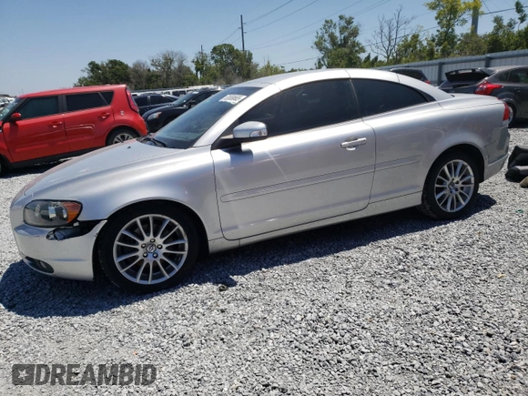 2008 Volvo C70 with VIN YV1MC67218J049615, listed as a Copart auction lot 53658665 with 195,149 mi miles and Salvage Title. Bid and sale history available at carsss.com. Image 1.
