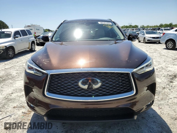 2020 Infiniti QX50 Luxe with VIN 3PCAJ5M15LF110372, listed as a Copart auction lot 48747493 with 27,641 mi miles and . Bid and sale history available at DreamBid. Image 5.
