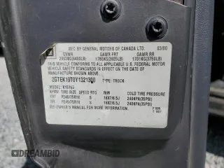 2000 GMC New Sierra 1500 SLE with VIN 2GTEK19T0Y1321300, listed as a Copart auction lot 53576455 with 0 mi miles and Salvage Title. Bid and sale history available at carsss.com. Image 14.