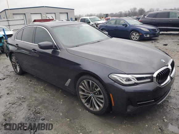 2021 BMW 5 Series 530i xDrive with VIN WBA13BJ01MCF08682, listed as a Copart auction lot 85048744 with 42,550 mi miles and Salvage title. Bid and sale history available at DreamBid. Image 4.